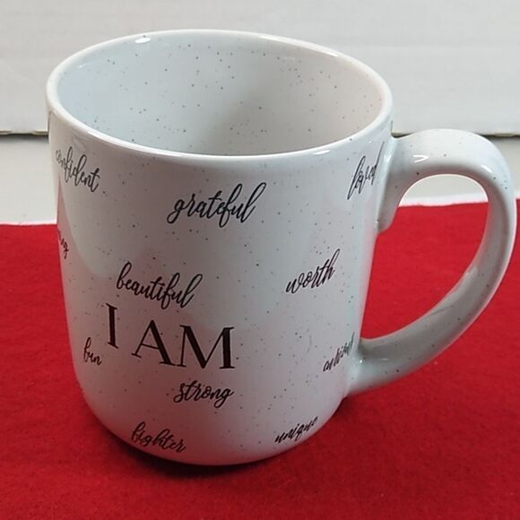 I Am... Positive affirmations Mug Artisan Collection speckles in bottom of Mug - Picture 1 of 7